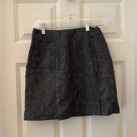 Boden Dresses & Skirts - Women’s BODEN British Tweed by Moon Gray Wool A-Line Mini Skirt Pockets Lined 6S